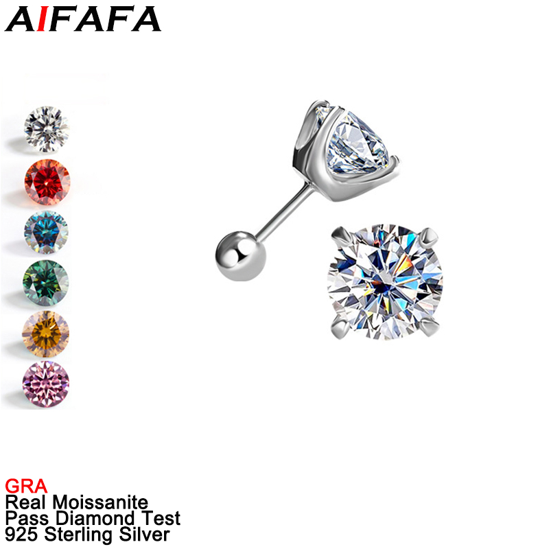 Diamond Stud Earrings - Orecchini Moissanite da 1/2 carato per