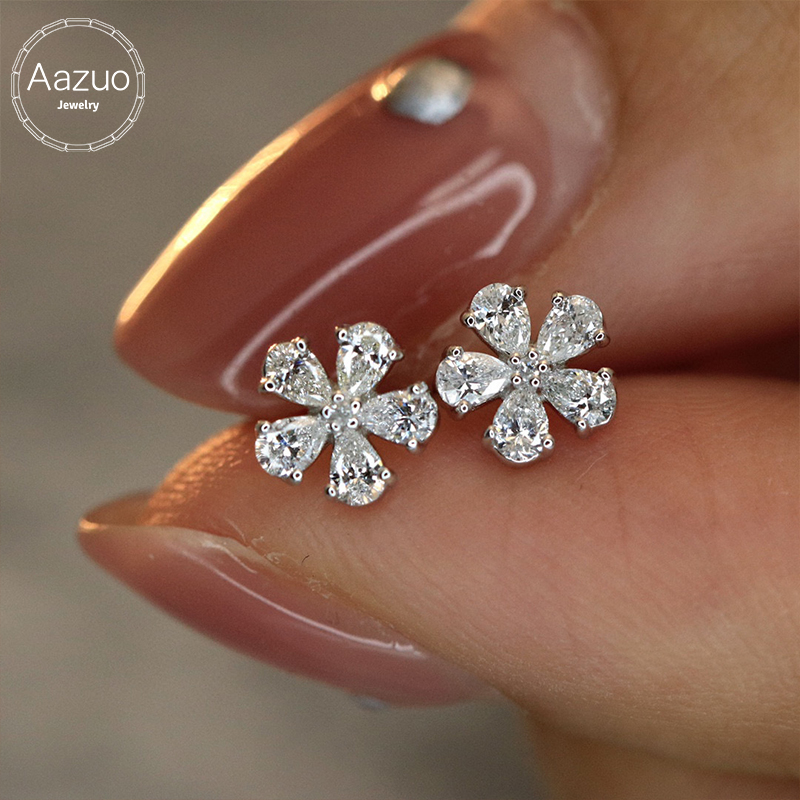 Diamond Stud Earrings - Aazuo Gioielli Raffinati, Orecchini a Perno