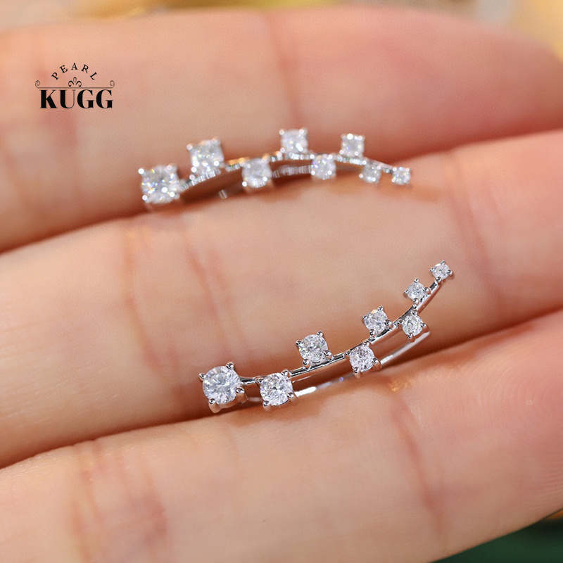 Diamond Stud Earrings - KUGG 100% orecchini in oro bianco