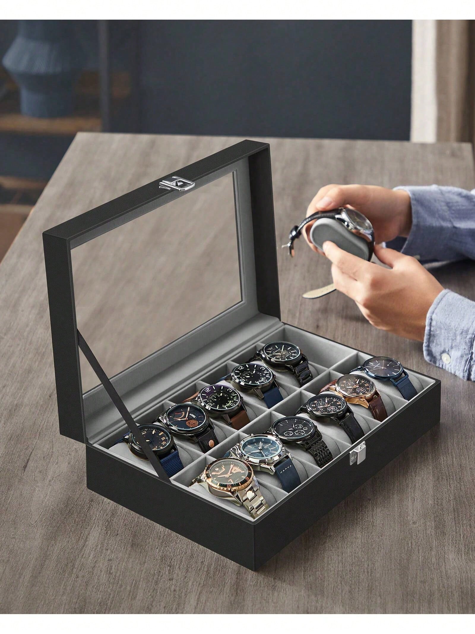 Scatola Porta Orologi a 12 Sco - Jewelry Stand Watches recensione e prezzo