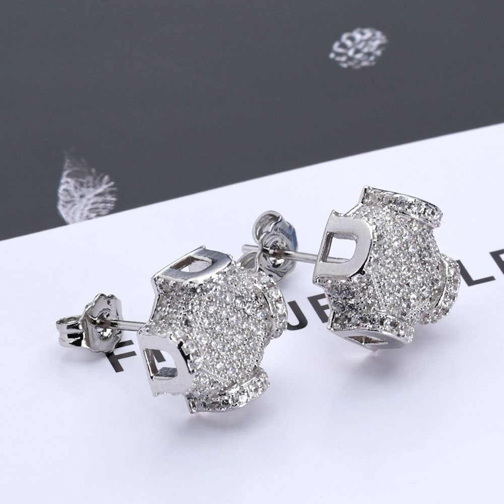 ESKEEM Fine Jewelry 12mm Iced  - Diamond Stud Earrings recensione e prezzo